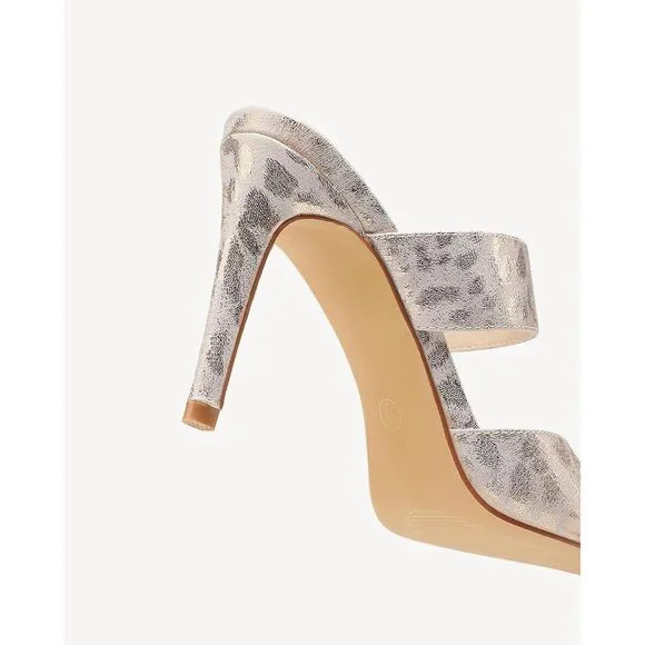 New Bella Women's Gold Leopard Vintage Stiletto Pointed Closed Toe Stylish Pumps - Picture 6 of 7